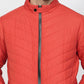 Park Avenue Men Red Solid Casual Jacket