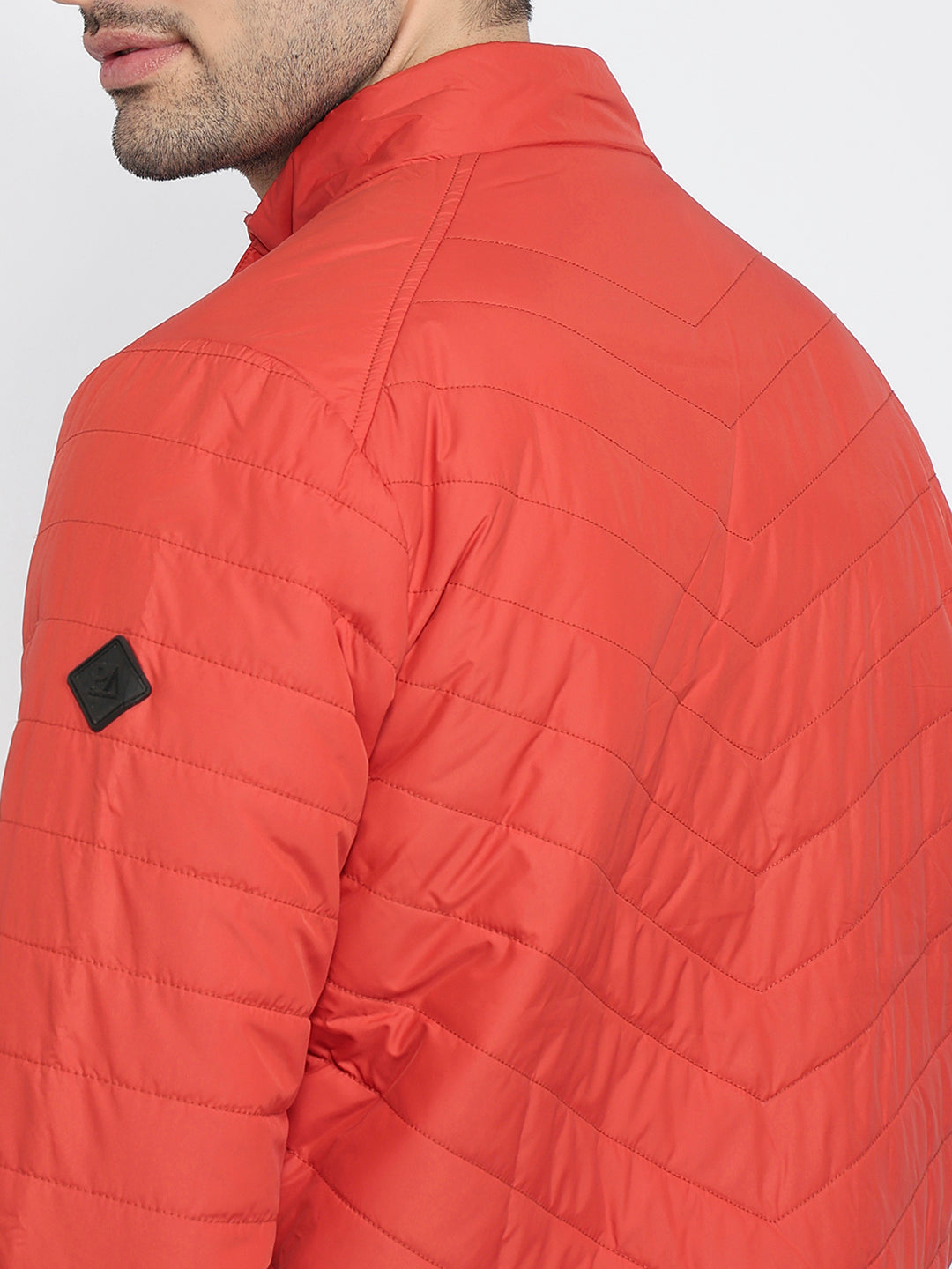 Park Avenue Men Red Solid Casual Jacket