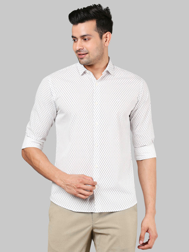 Park Avenue White Casual Shirt 