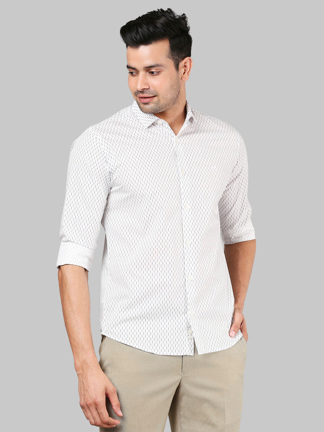 Park Avenue White Casual Shirt 