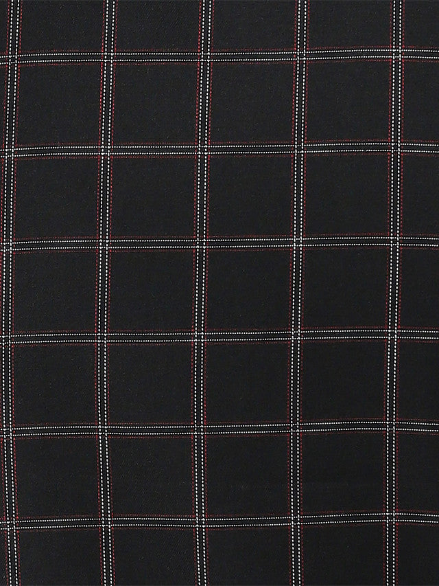 Park Avenue Black Checks Slim Fit Cotton Casual Shirt