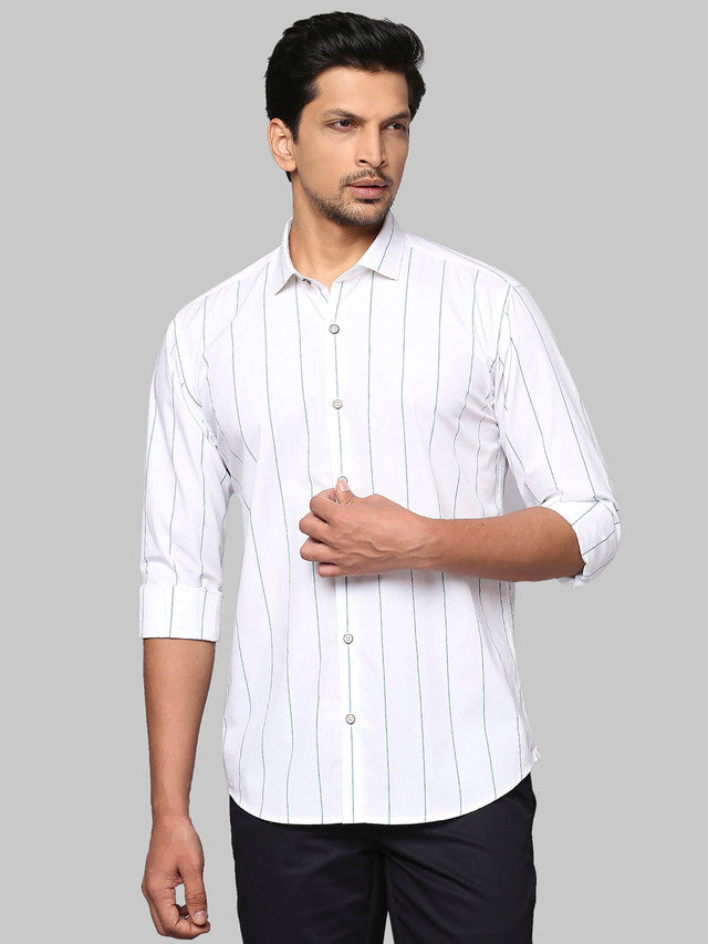 Park Avenue White Casual Shirt 