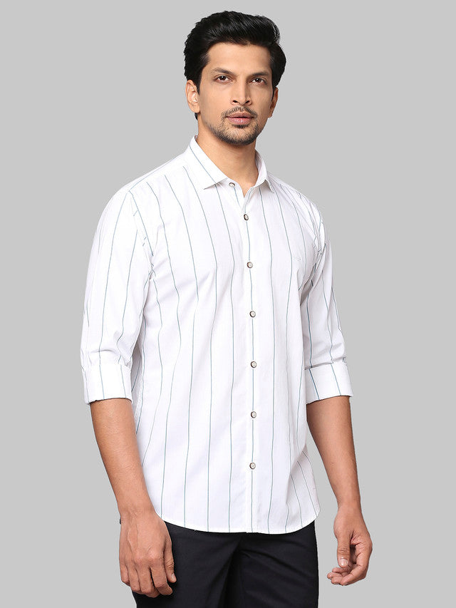 Park Avenue White Casual Shirt 