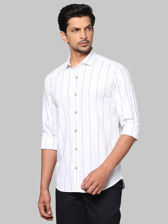 Park Avenue White Casual Shirt 