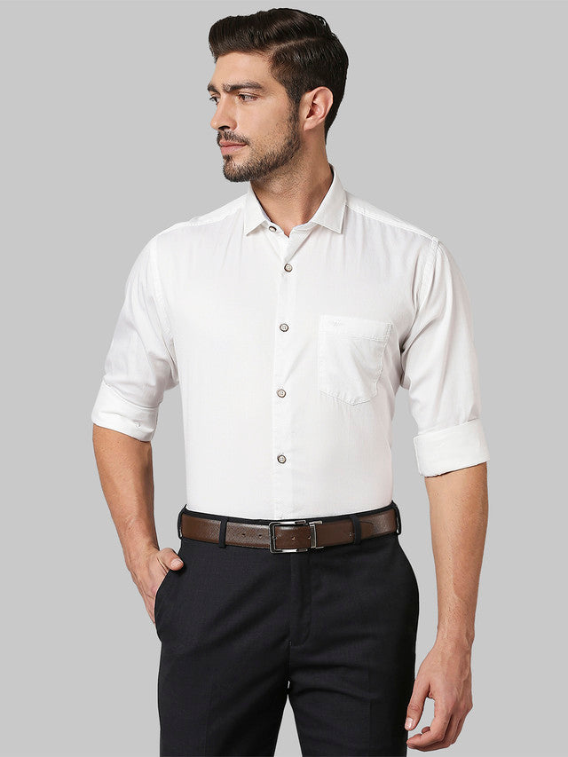 Park Avenue White Casual Shirt 