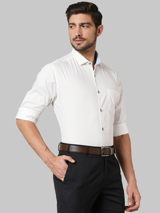 Park Avenue White Casual Shirt 