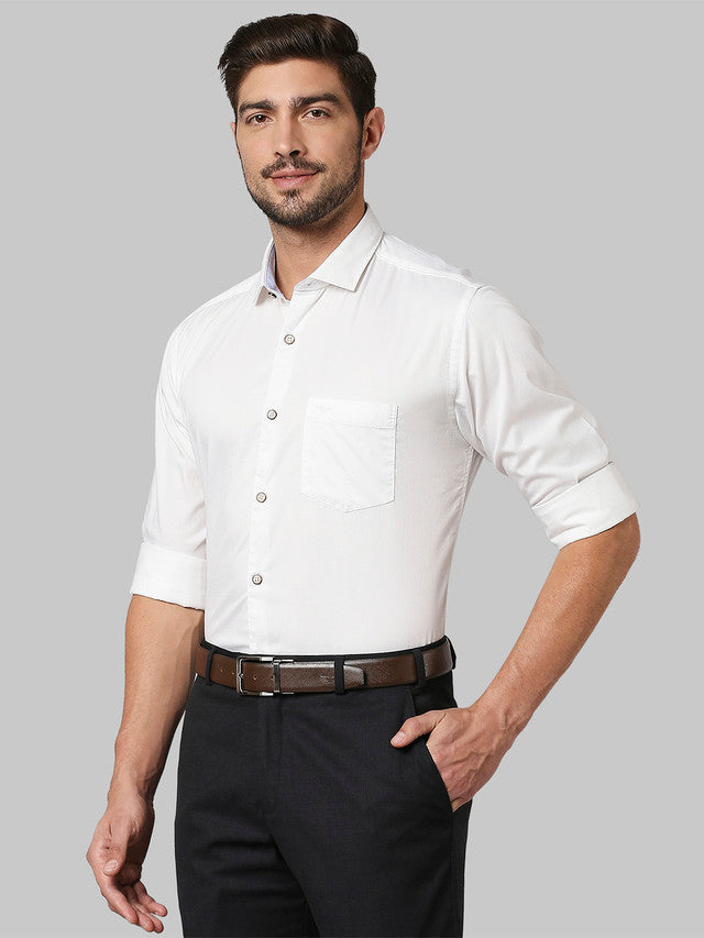 Park Avenue White Casual Shirt 