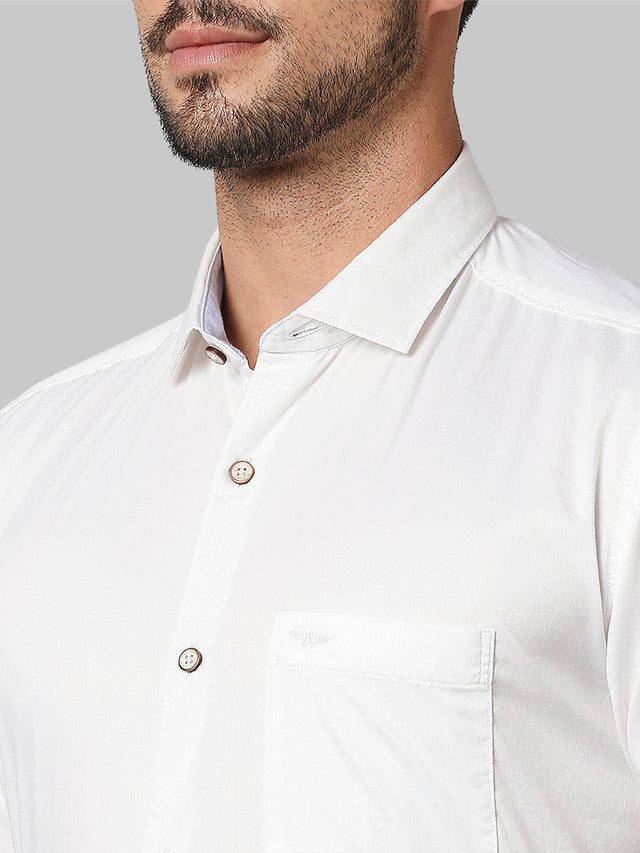 Park Avenue White Casual Shirt 