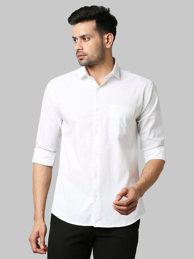 Park Avenue White Casual Shirt 