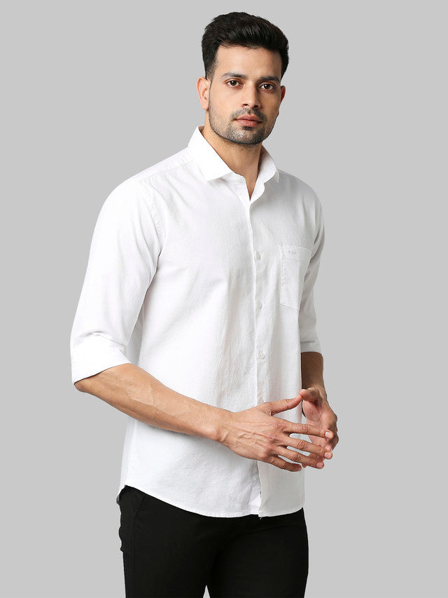 Park Avenue White Casual Shirt 