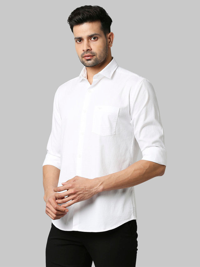 Park Avenue White Casual Shirt 