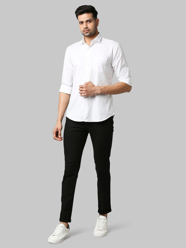 Park Avenue White Casual Shirt 