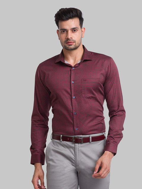 Park Avenue Red Casual Shirt