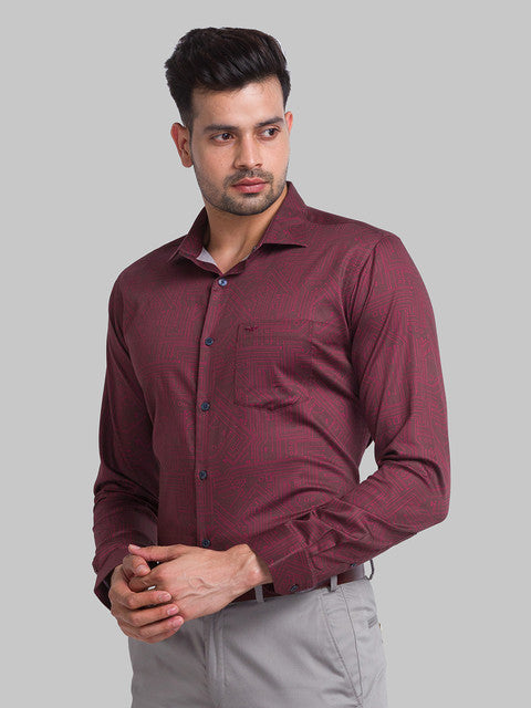 Park Avenue Red Casual Shirt