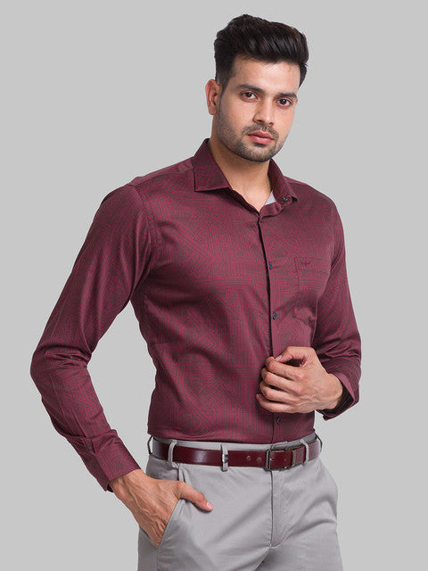 Park Avenue Red Casual Shirt