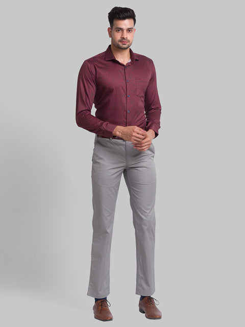 Park Avenue Red Casual Shirt