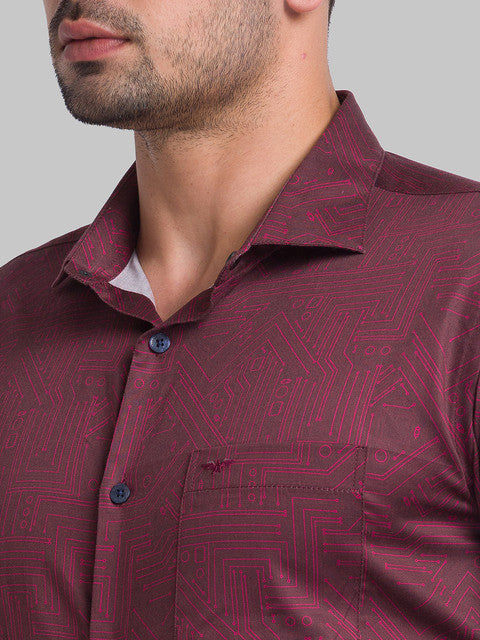 Park Avenue Red Casual Shirt