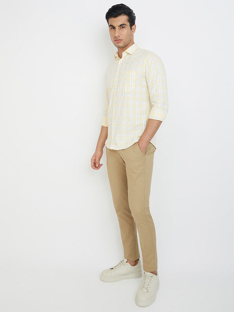 Men Slim Fit Grey Chinos