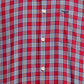 Park Avenue Men Red Checkered Slim Fit Full Sleeve Cut Away Collar Shirt