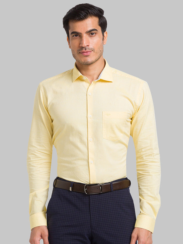 Park Avenue Yellow Casual Shirt 