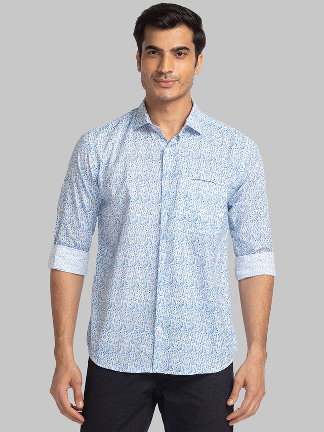 Park Avenue Blue Casual Shirt 