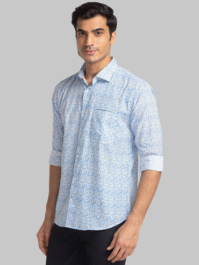 Park Avenue Blue Casual Shirt 