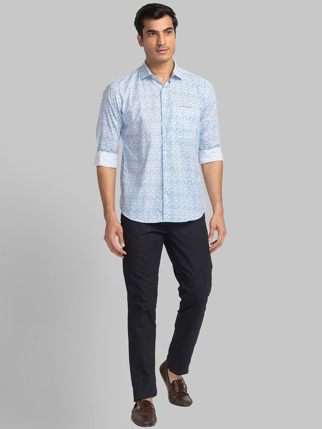 Park Avenue Blue Casual Shirt 