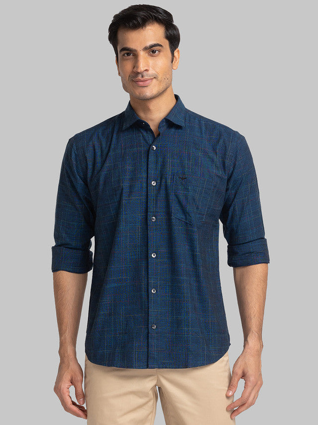 Park Avenue Blue Casual Shirt 