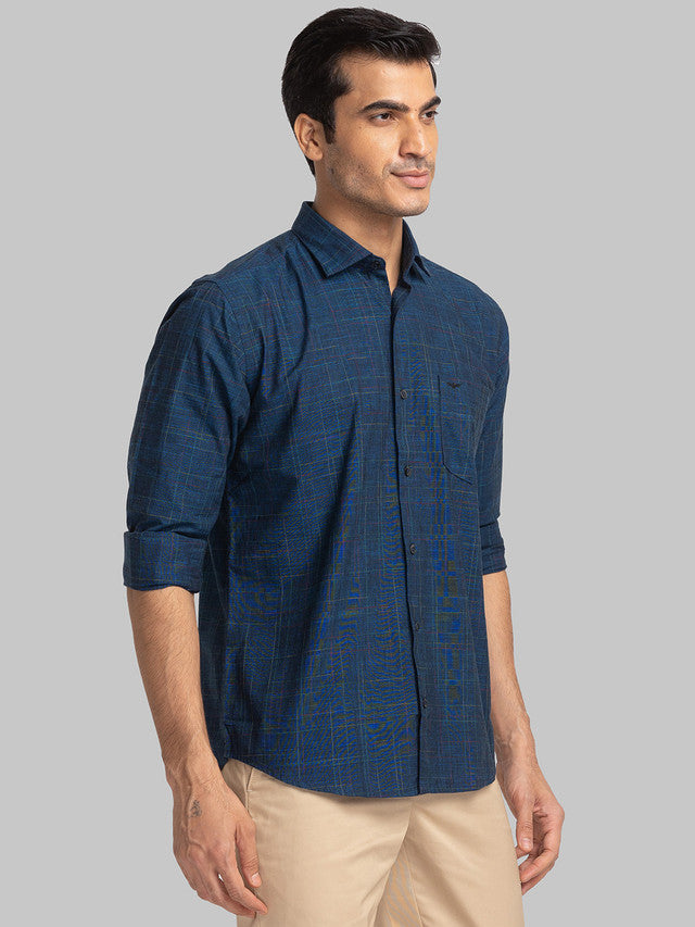 Park Avenue Blue Casual Shirt 