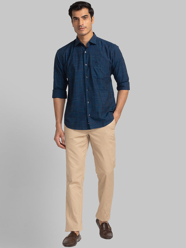 Park Avenue Blue Casual Shirt 