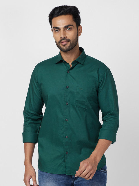 Park Avenue Green Casual Shirt