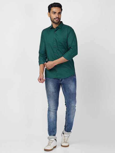 Park Avenue Green Casual Shirt