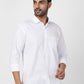Park Avenue White Casual Shirts