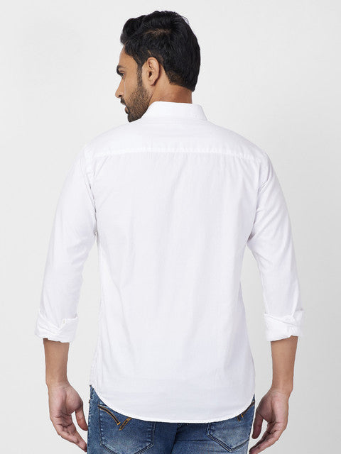 Park Avenue White Casual Shirts
