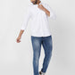 Park Avenue White Casual Shirts