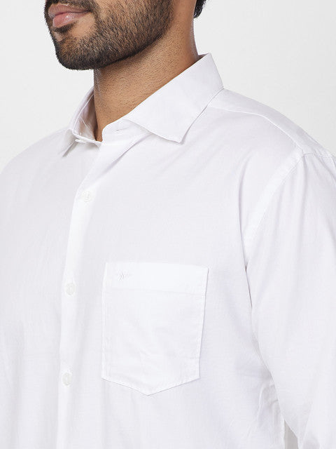 Park Avenue White Casual Shirts