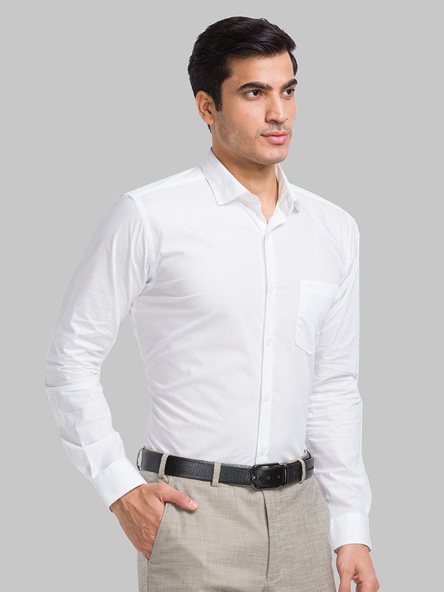 Park Avenue White Casual Shirt 