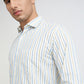 Men Slim Fit Light Green Shirt