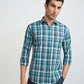 Men Slim Fit Green Shirt