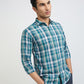 Men Slim Fit Green Shirt