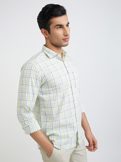 Men Slim Fit Blue Shirt