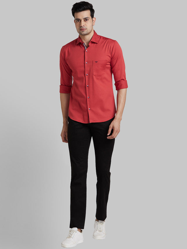 Park Avenue Maroon Casual Shirt 