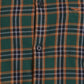 Park Avenue Men Green Checkered Slim Fit Full Sleeve Cut Away Collar Shirt