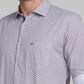 Park Avenue Men Grey Printed Slim Fit Cotton Casual Shirt