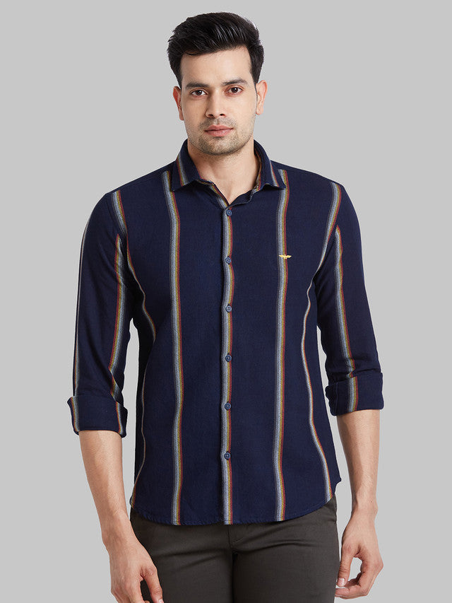 Park Avenue Blue Casual Shirt 