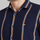 Park Avenue Blue Stripe Slim Fit Cotton Casual Shirt