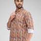 Park Avenue Orange Casual Shirt 