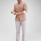 Park Avenue Orange Casual Shirt 