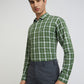 Men Blue Slim Fit Checks  Cotton   Shirts