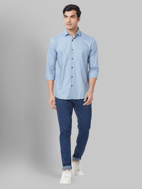 Park Avenue Blue Casual Shirt 